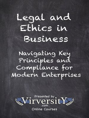 cover image of Legal and Ethics in Business